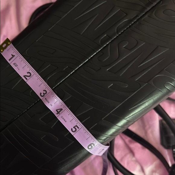 NWOT Sleek Black Briefcase with Textured Design and Gold Hardware - Picture 8 of 10